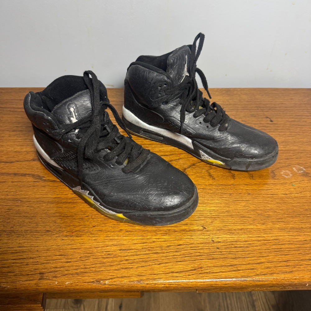 Air Jordan 5 3Lab5 V Retro Black‎ Silver Mens Sneakers Shoes Size 8 US